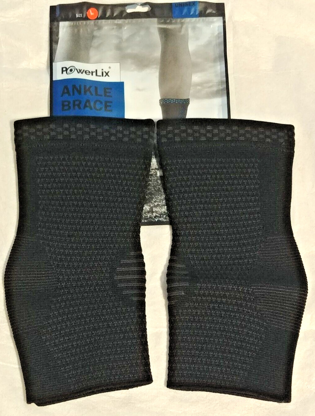 PowerLix Ankle Brace, 2 Pack, 4 Way Compression for Injury Recovery, Pain Relief
