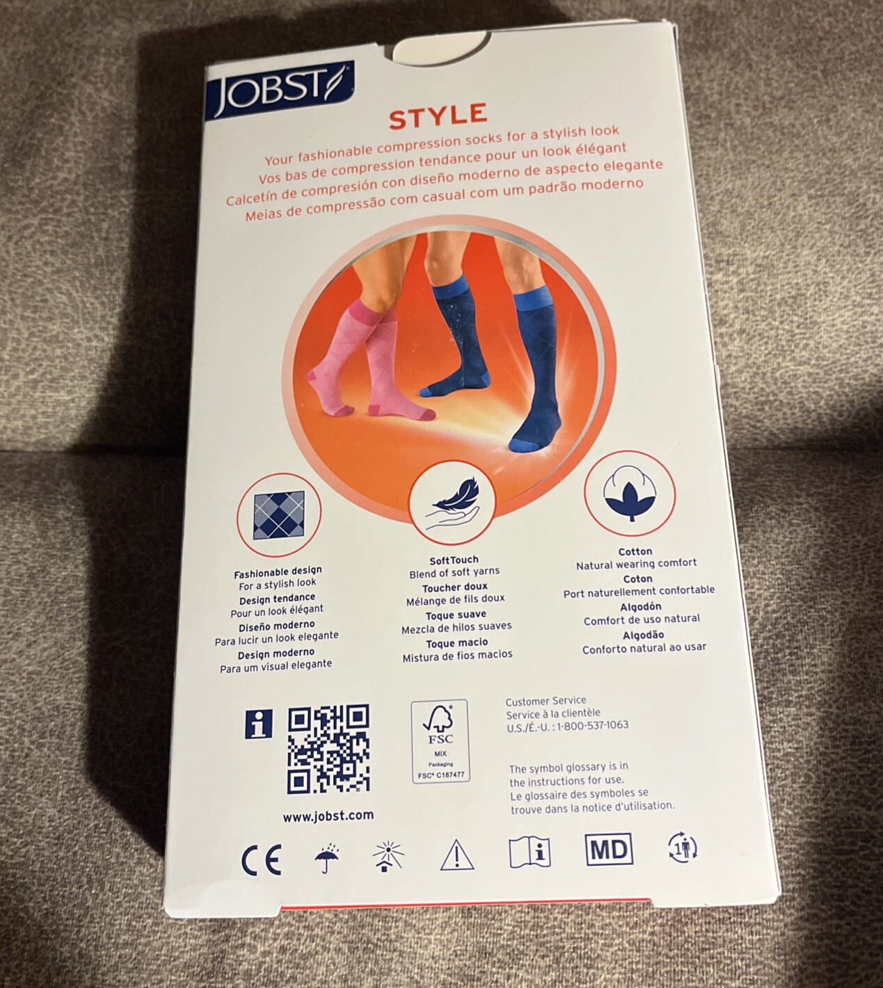 Compression socks jobst 15-20 mmHg Firm Support Unisex Knee Highs CT NEW