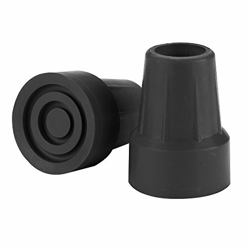 Black Replacement Crutch Tips for 7/8″ Diameter Drive Canes (2 tips)