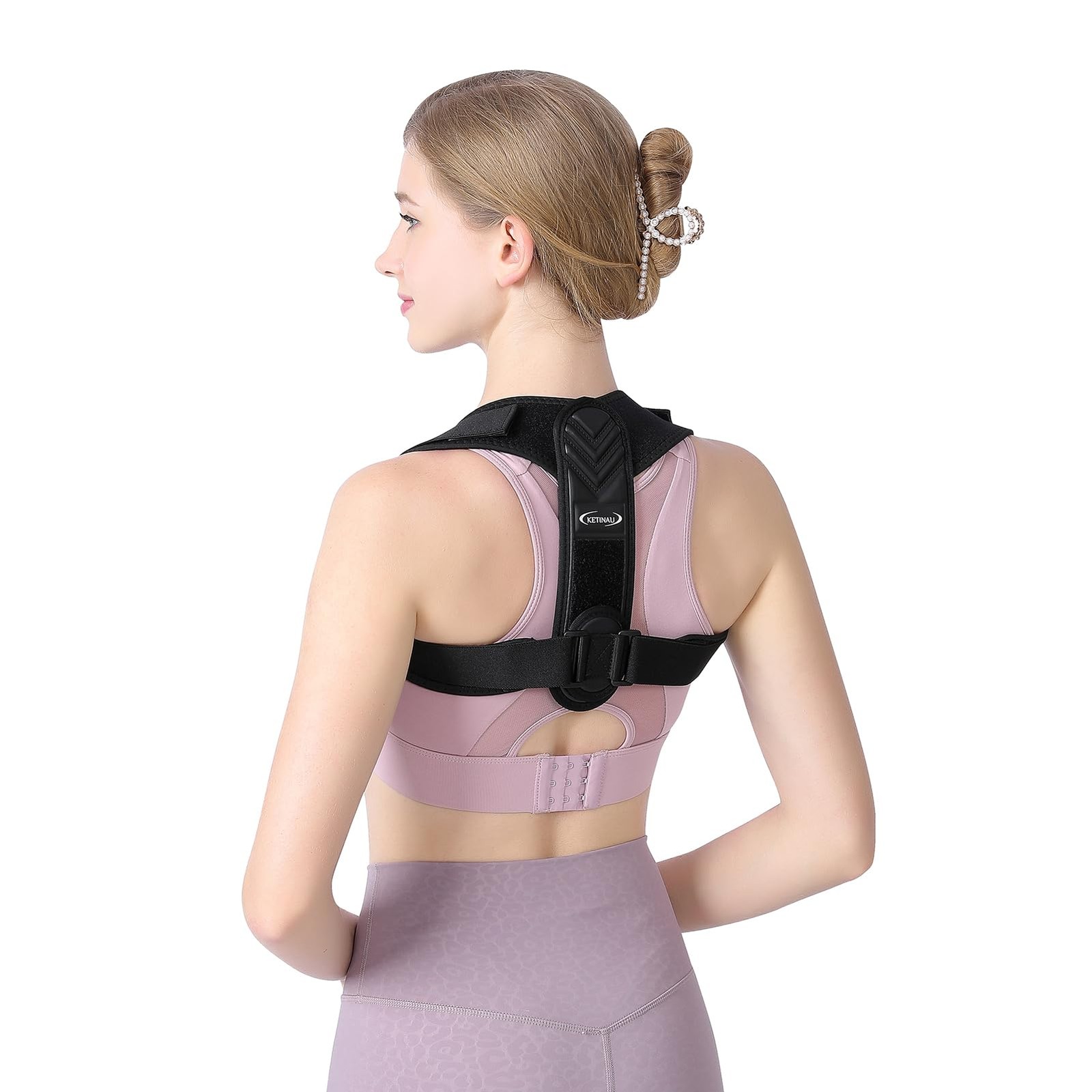 Alsoay Posture Corrector for Women and Men, Back Brace Adjustable Medium