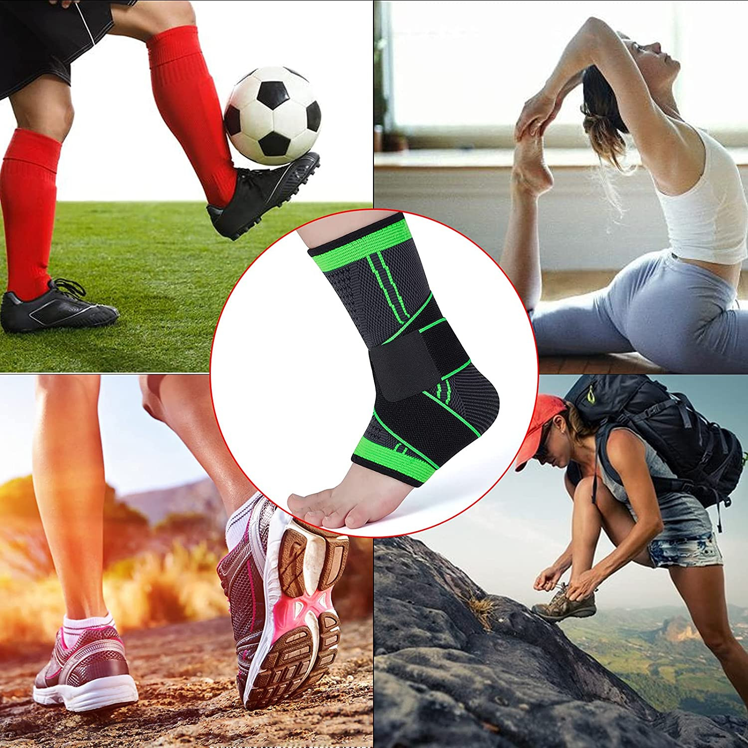Elastic Ankle Braces Stabilizer for Plantar Fasciitis, TendonitisSprained Ankle
