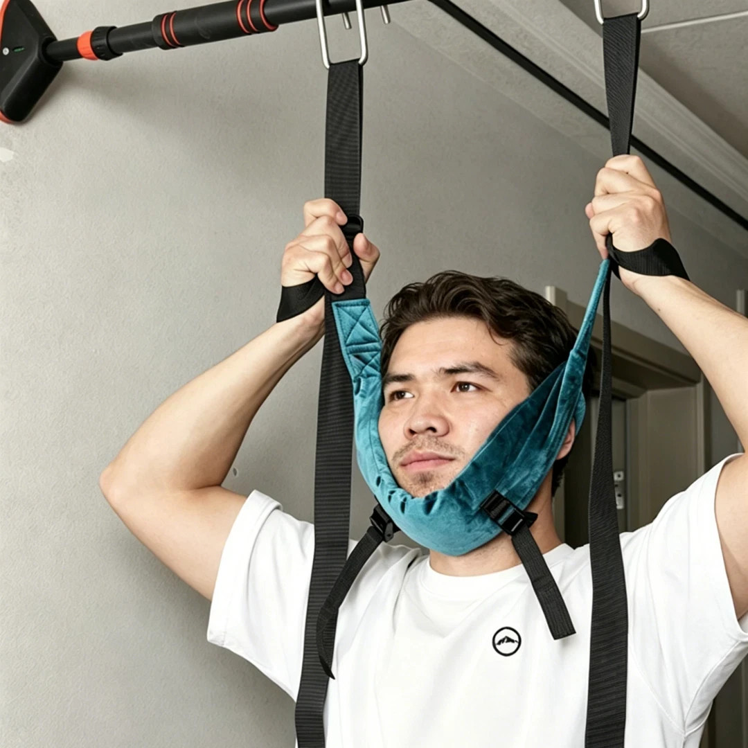 Hanging Neck Stretcher Cervical Traction Device Head Brace Support Pain Relief