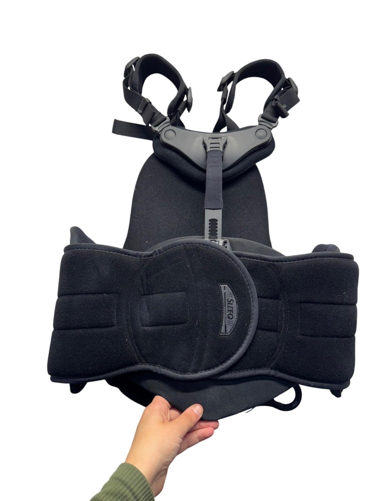 Sleek Adjustable Back Brace With Shoulder Straps By Thuasne & Sleeq Black 109B