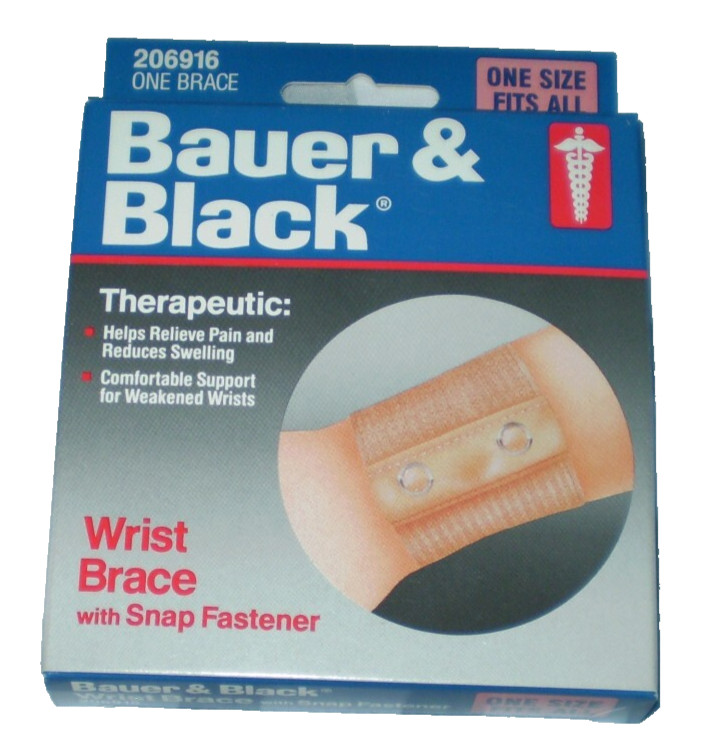 Vintage Genuine Bauer & Black therapeutic wrist brace with snap fastener! Lot 2!