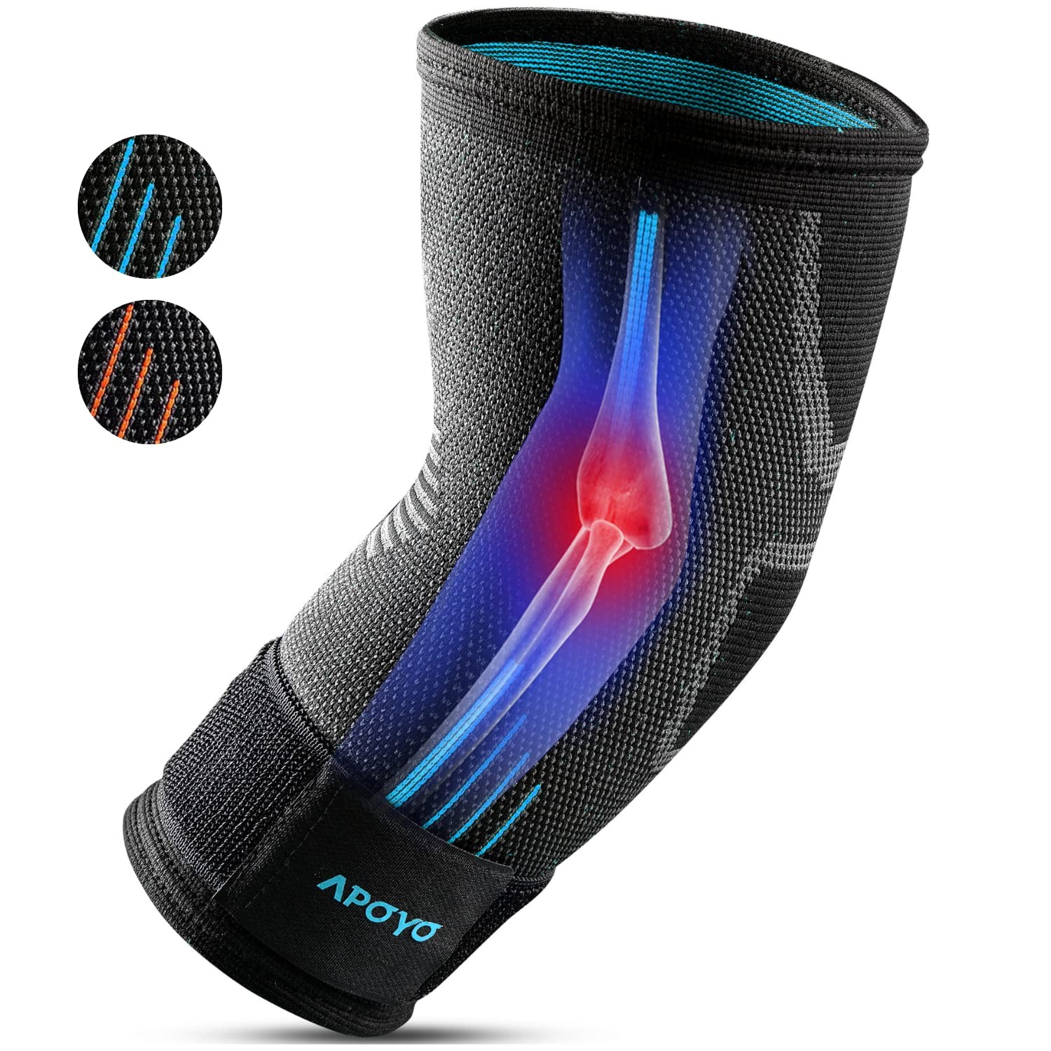 Large Elbow Brace Compression Sleeve for Tendonitis Tennis Elbow Arthritis