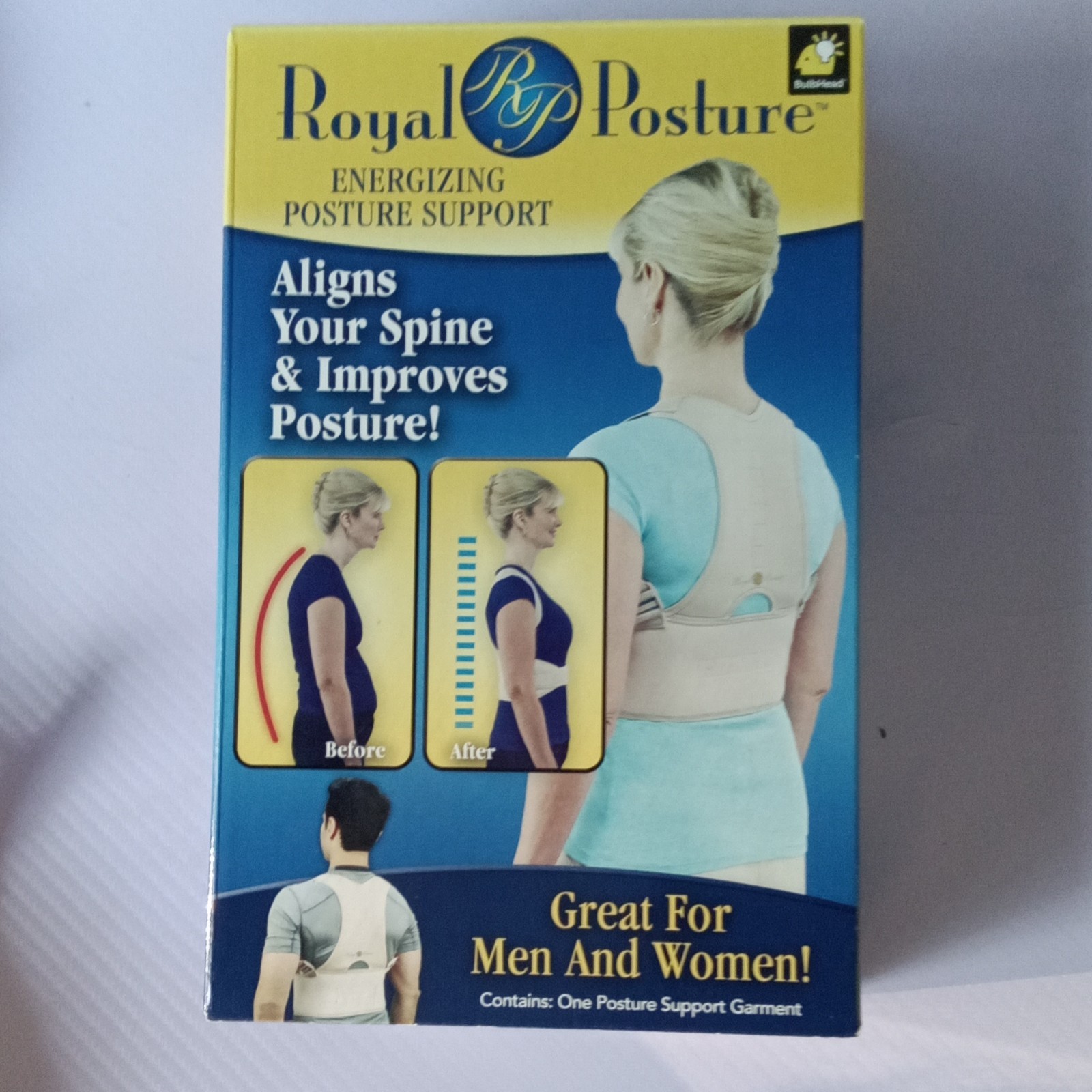 Royal Posture Energizing Posture Support Corrector S/M Beige Adjustable Back