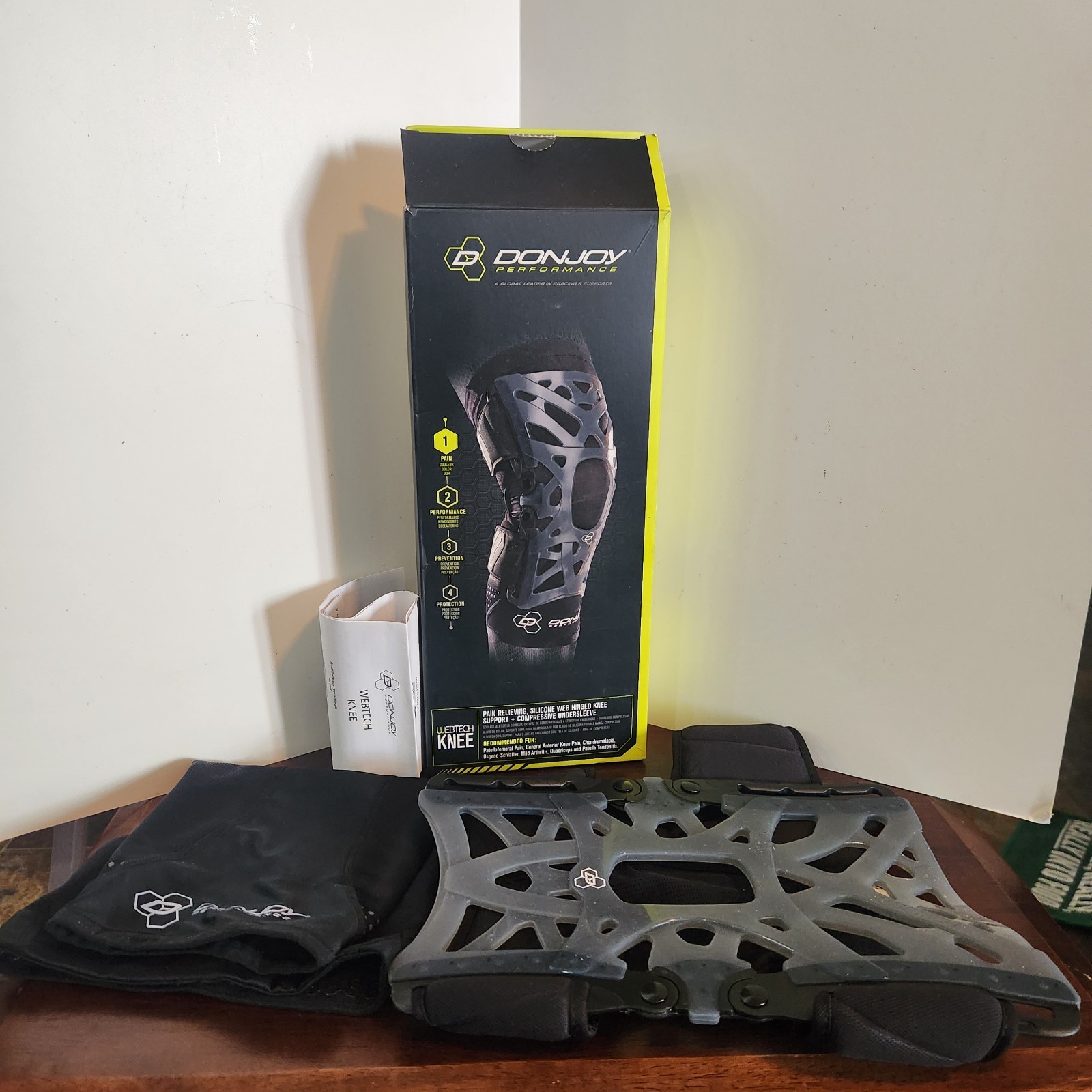DonJoy Performance Lg Webtech Knee Support Brace with Compression Undersleeve