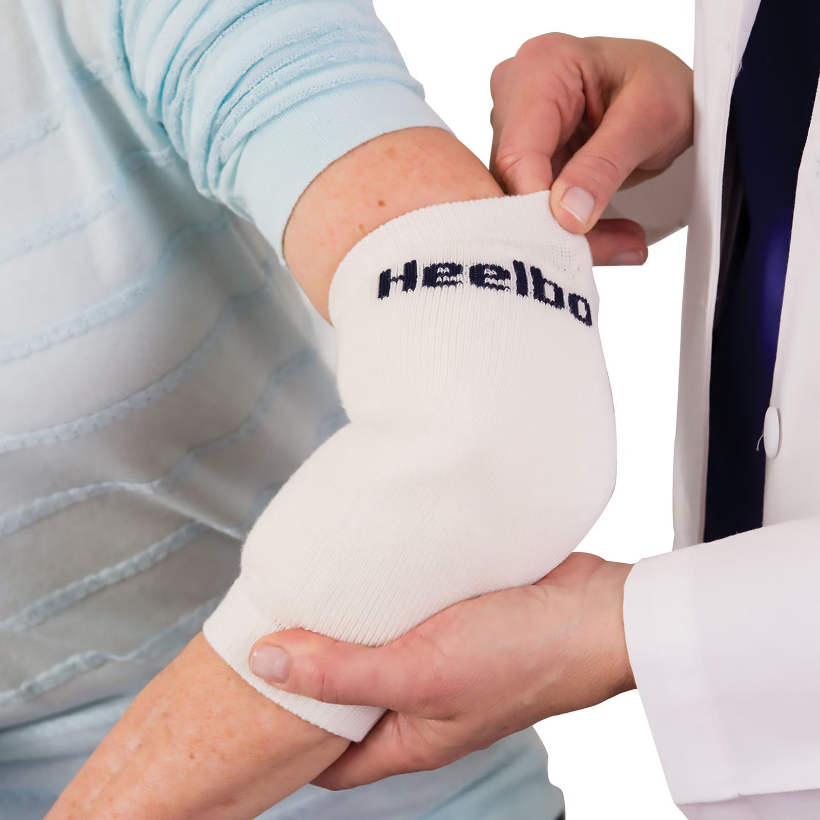 Heelbo Heel / Elbow Protection Sleeve White Large Slip-On D 12039 12 Ct