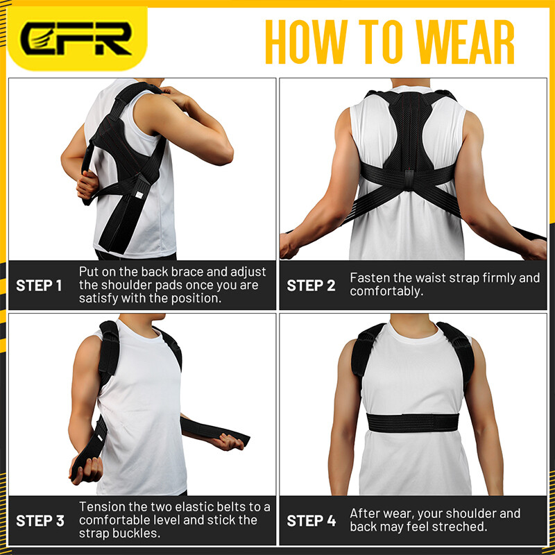 Adjustable Posture Corrector Back Support Shoulder Brace Clavicle Belt Men Women