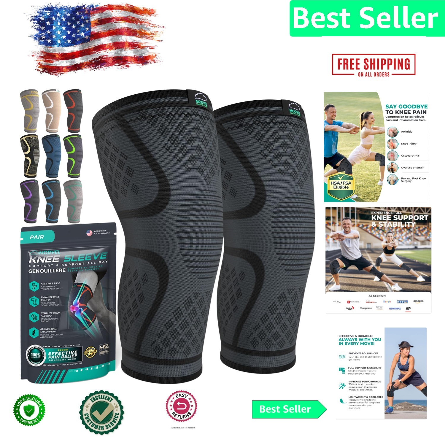 Lightweight Compression Knee Sleeve for All Ages – Perfect for Active Lifestyles
