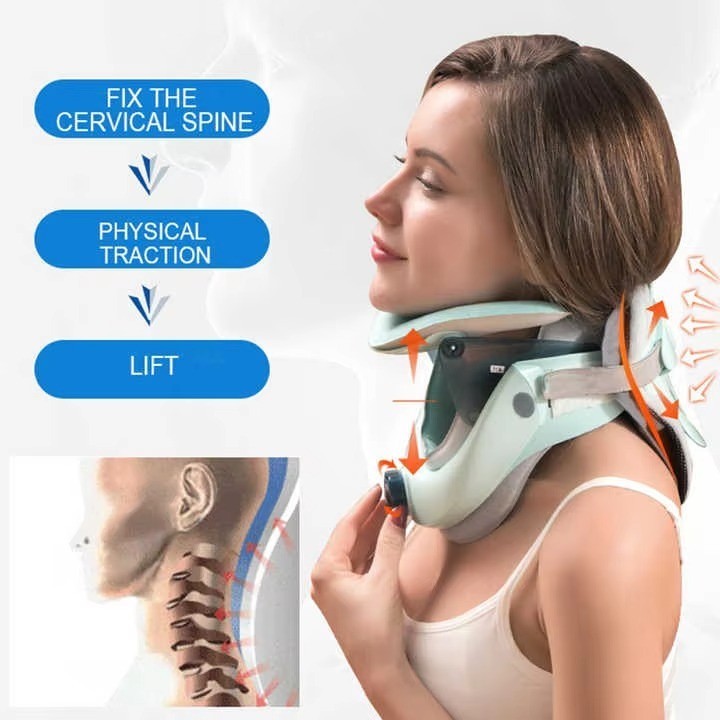 Adjustable Cervical Neck Traction Brace Support 10.6×7.9×7.1in Lightweight