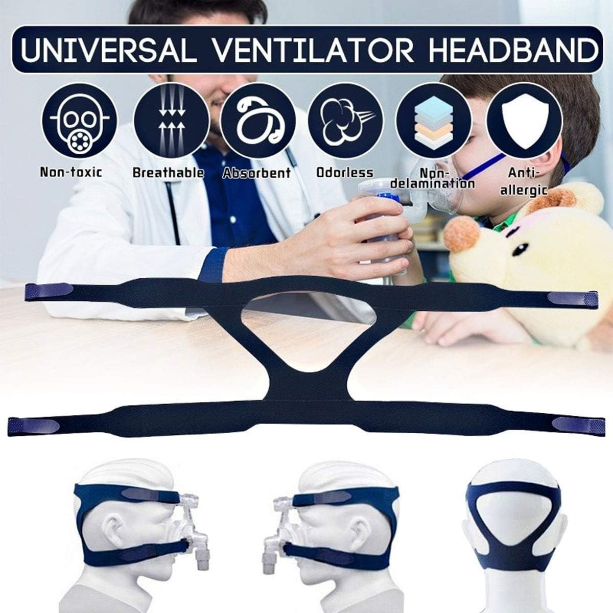 Durable 4-Point Headgear Strap for Respirators – Ultralight & Waterproof Option