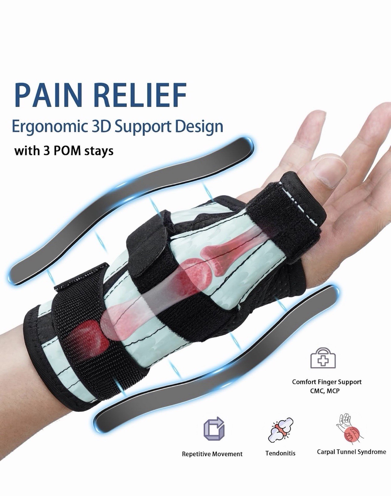 Brand New Kenspeed Left Wrist Thumb Brace – Large