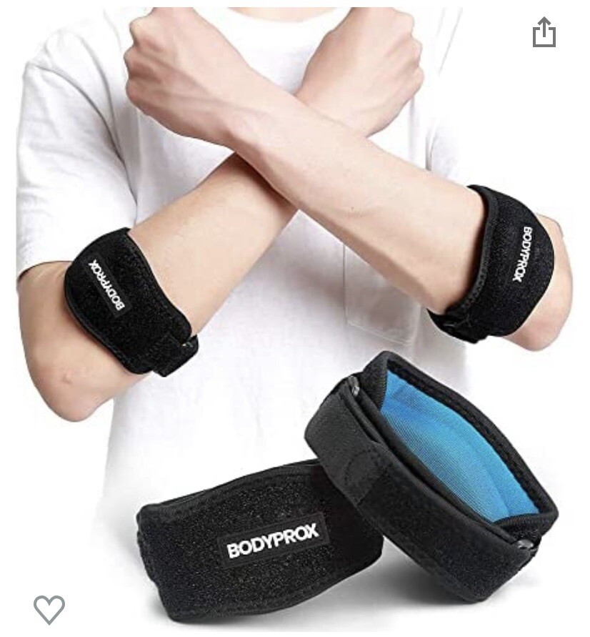 Elbow Brace 2 Pack for Tennis & Golfer’s Elbow Pain Relief