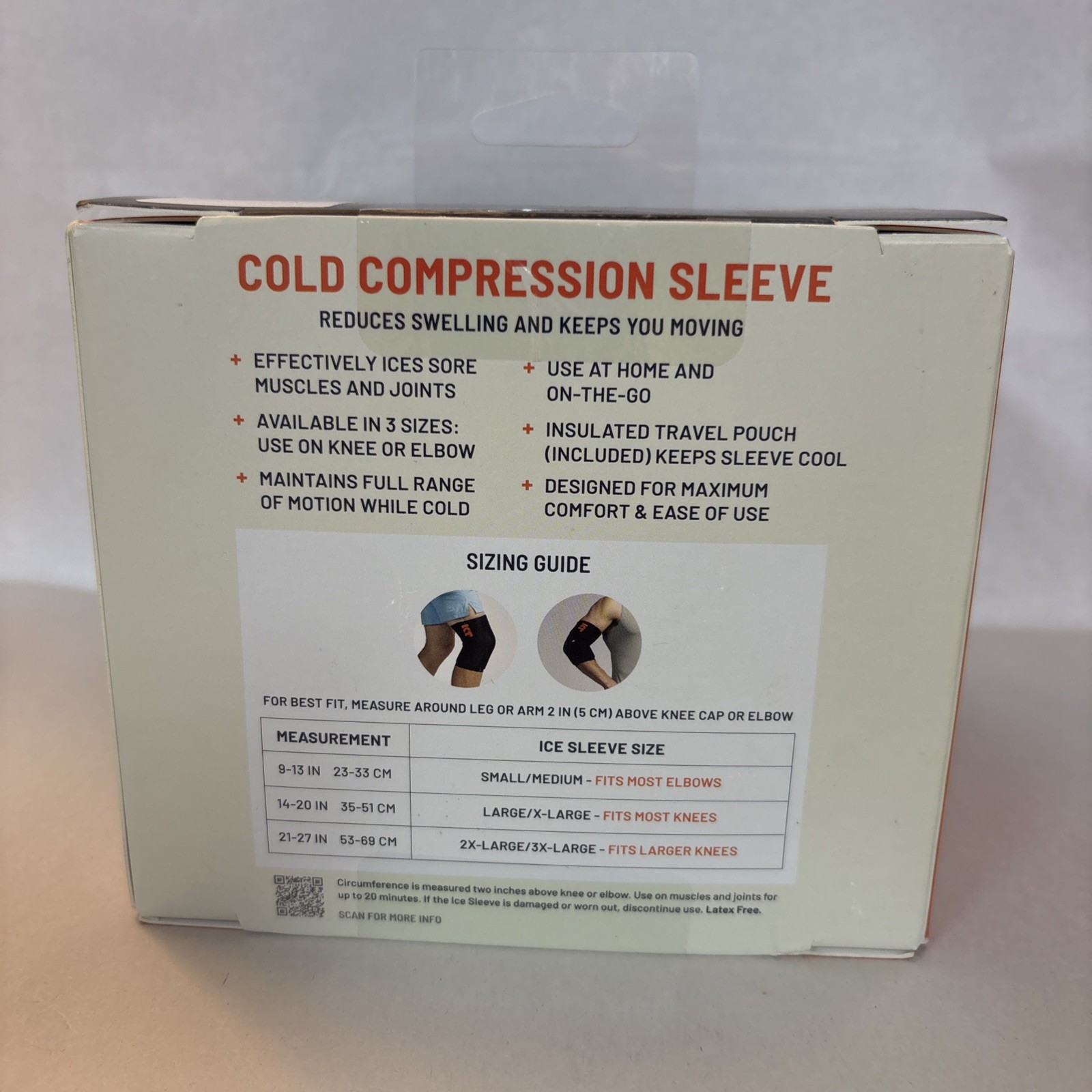 KT Health Ice Sleeve, S/M Knee Elbow Reduced Swelling. New