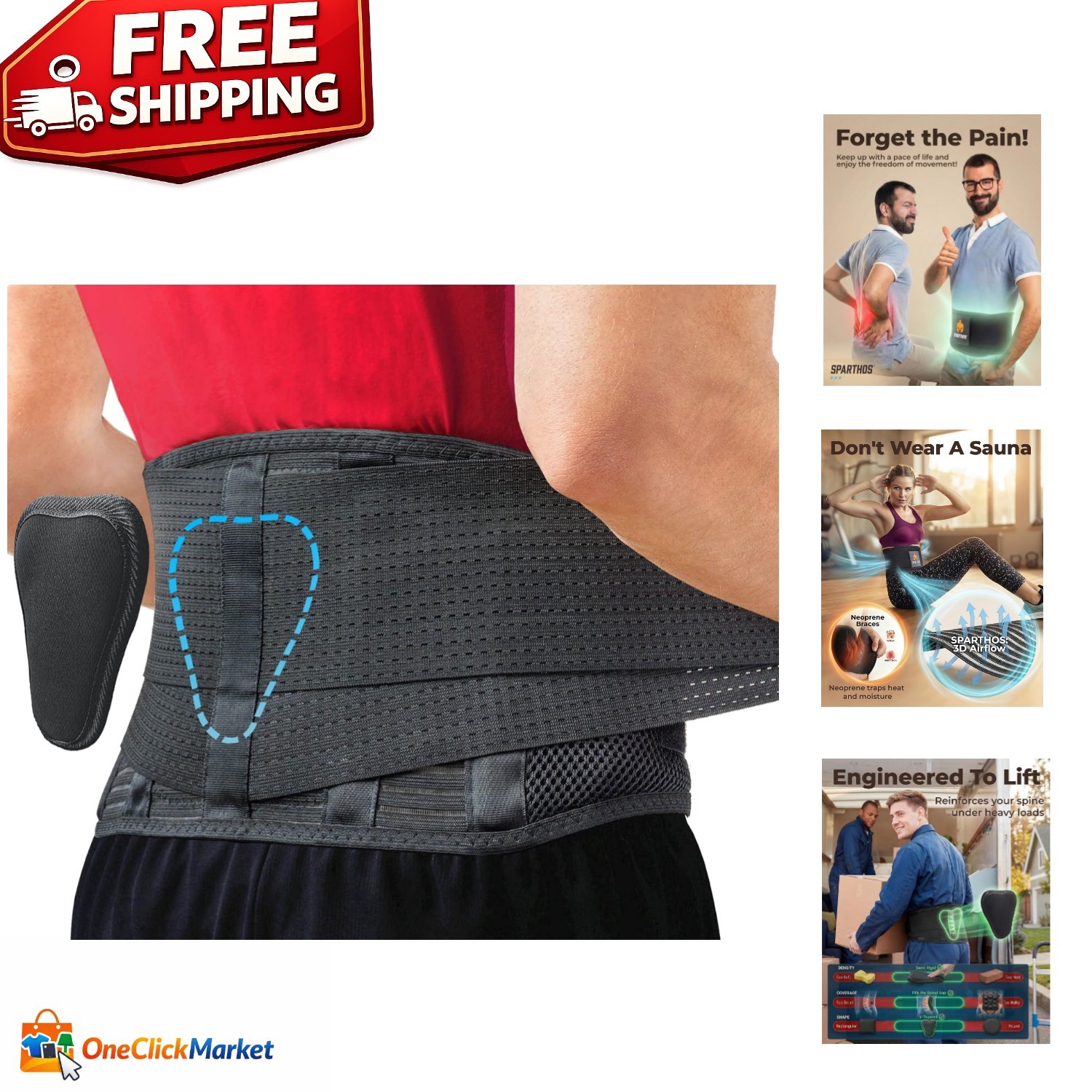 Adjustable Back Brace for Herniated Disc and Sciatica – Comfortable & Supportive