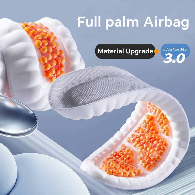 1Pair Sport Insoles Full for Feet PU air cushion Sole Soft Breathable Shock Abso