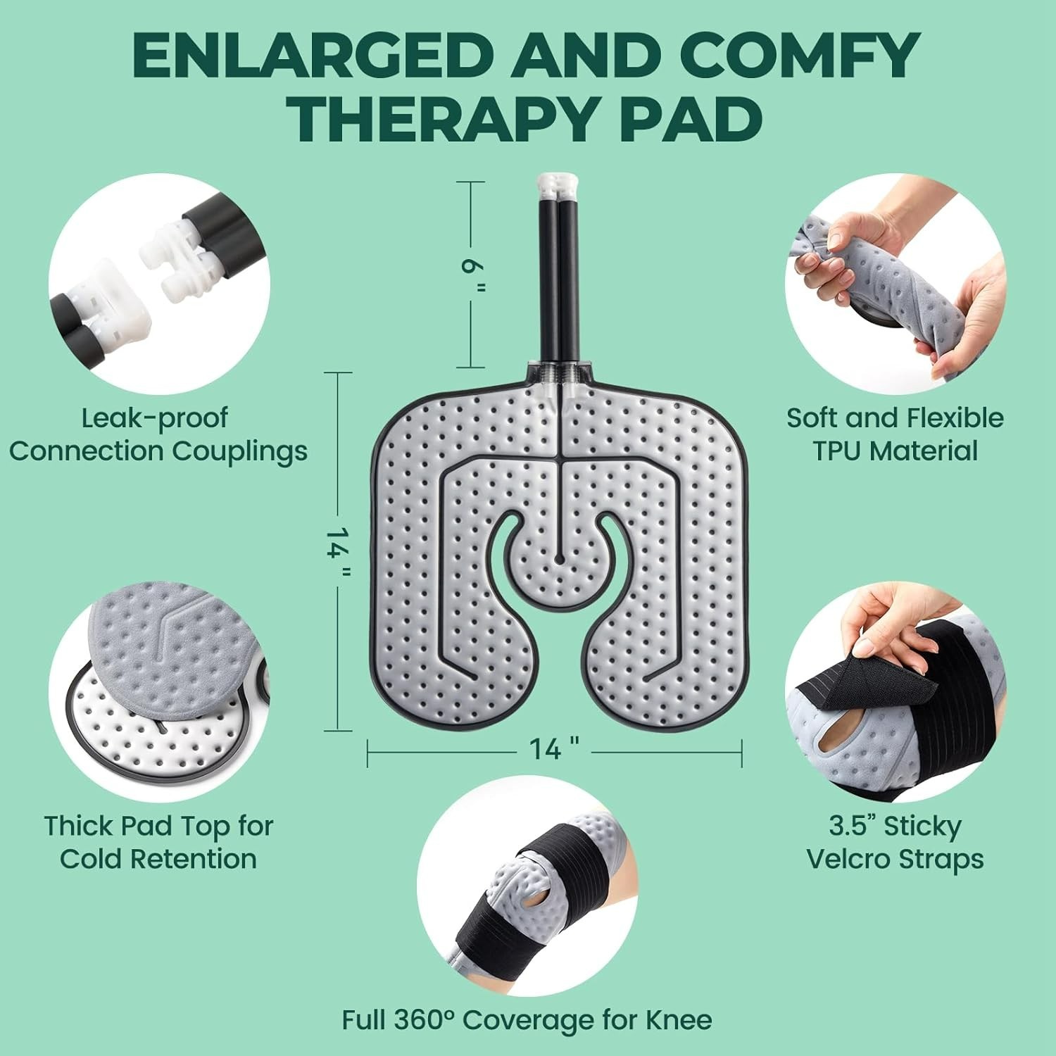 Ice Machine for Knee After Surgery w/Compression, Hip Replacement Cold Therap…