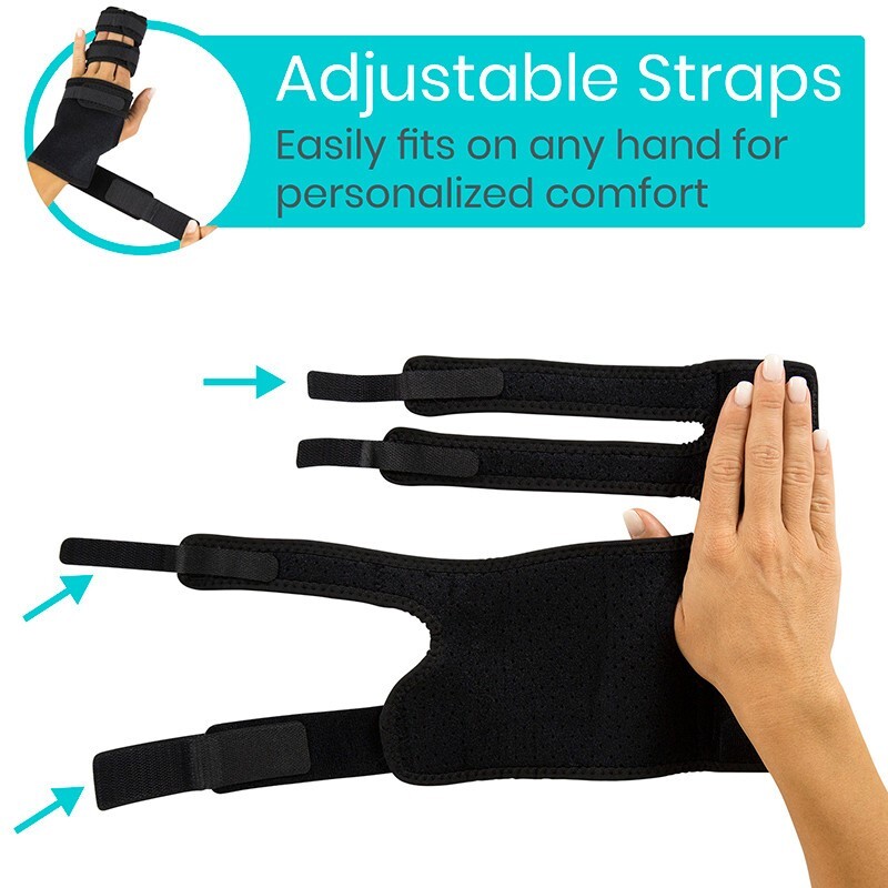 Dual Trigger Finger Splint Immobilizer with Adjustable Aluminum, Sprain, Mallet