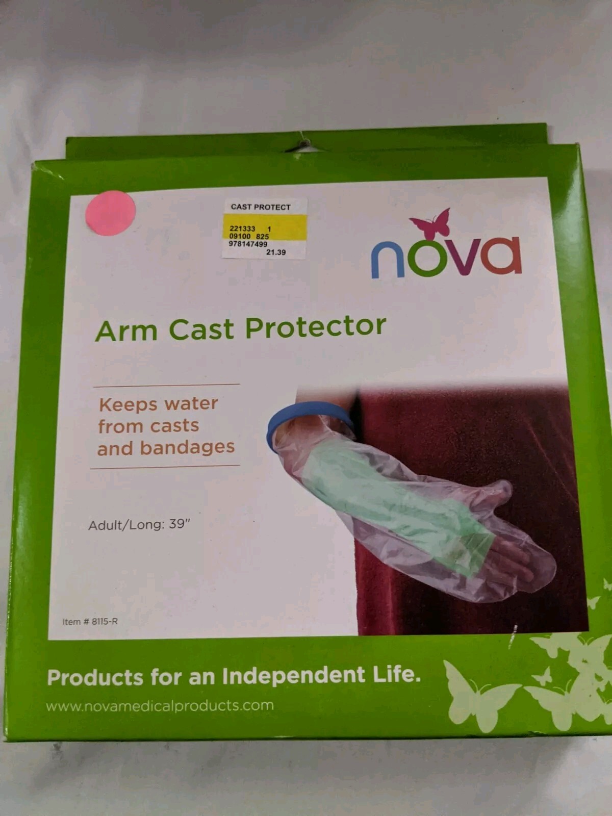 NOVA Arm Cast Protector – Adult / Long 39” Keeps Water from Casts & Bandages