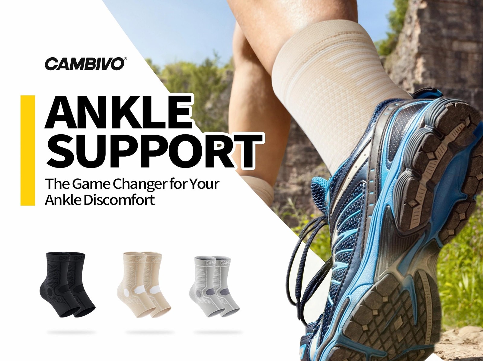 1 Pair Ankle Braces for Men and Women Ankle Compression Socks for Foot Pain D…