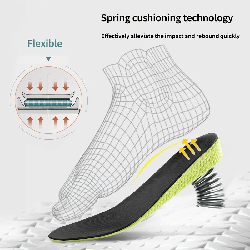 Memory Foam Height Increase Insoles for Men Women Shoes Flat Feet Arch Support O