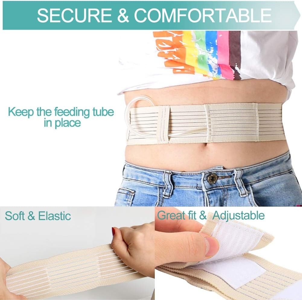 Breathable Peritoneal Dialysis Belt PD Catheter Holder G Peg Feeding Tube Cover