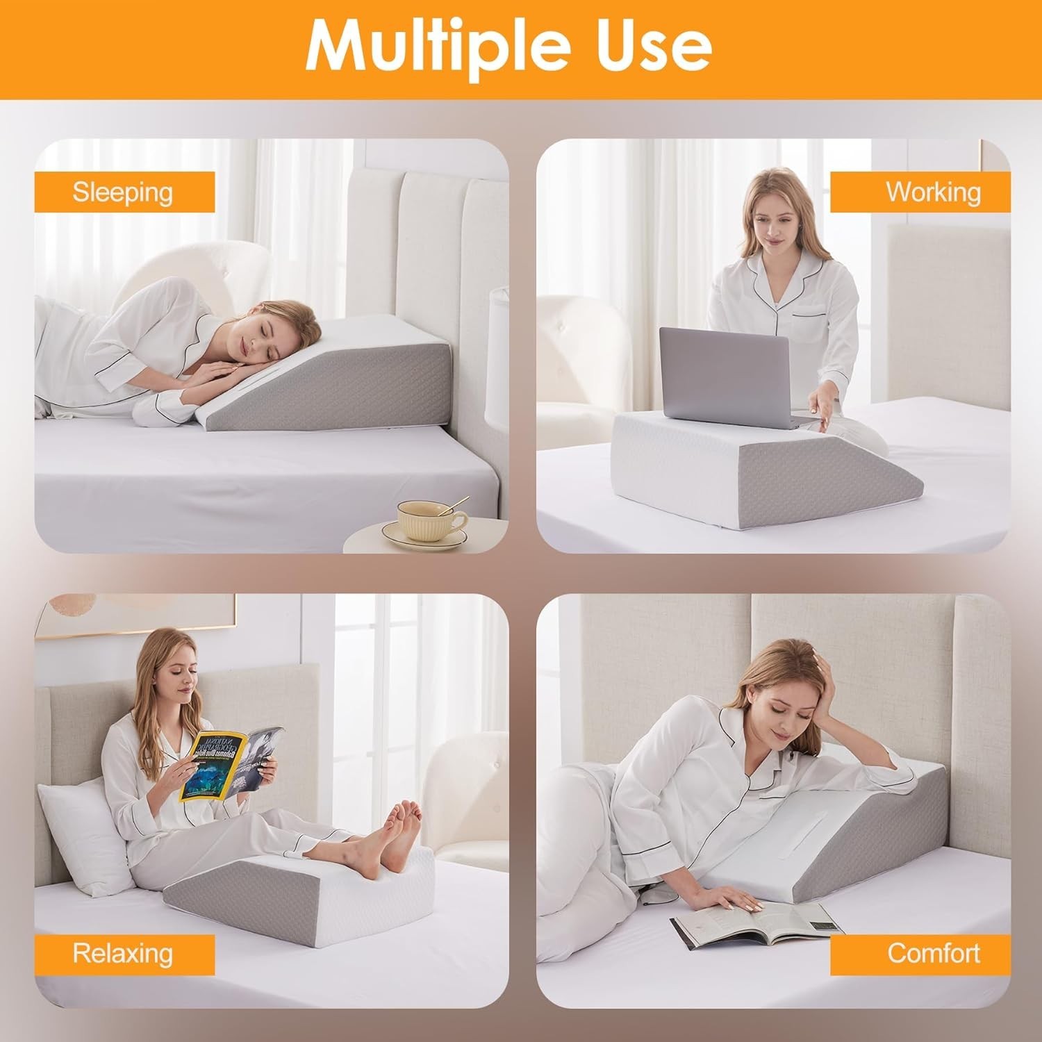8″ Foam Leg Elevation Pillow for After Surgery, Swelling and Blood Circulation