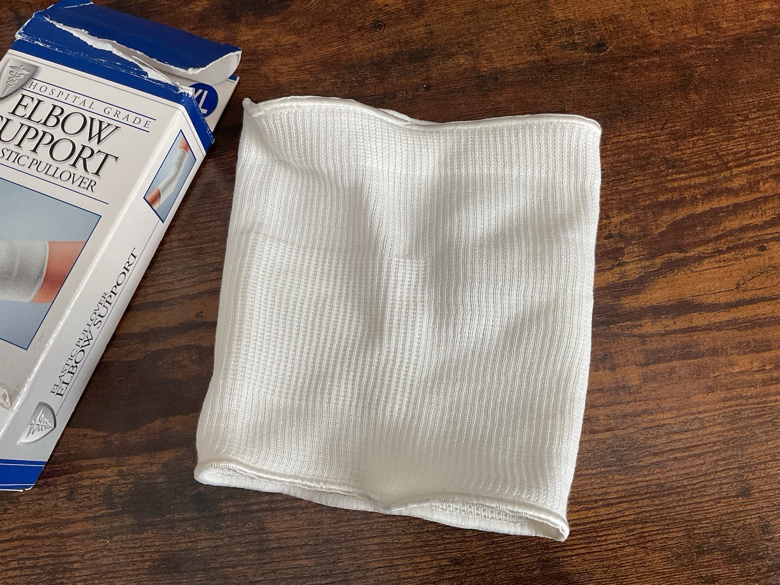 FLA X-Large XL Elbow Support Elastic Pullover Hospital Grade White