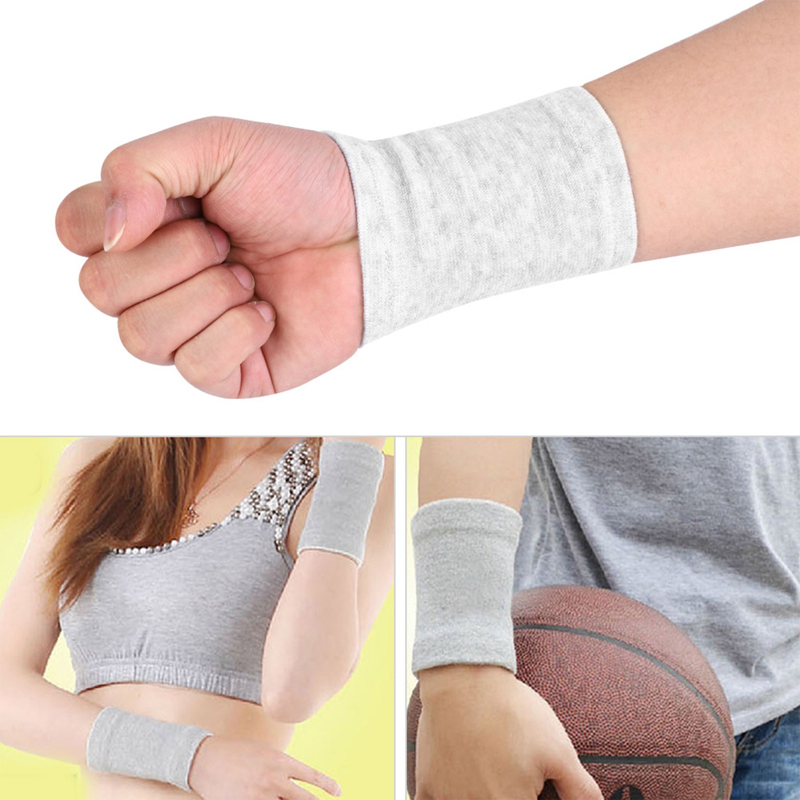 1 Pack Bamboo Charcoal Wrist Guards For Sport Gym Thermal Protection Premium