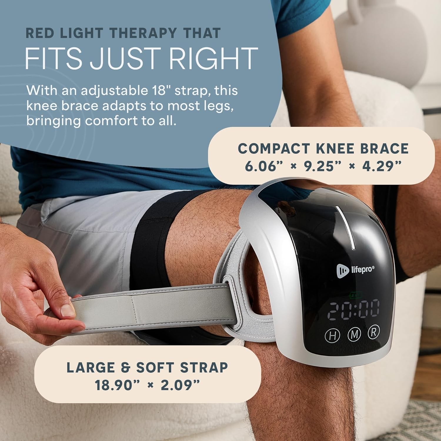 LifePro Knee Massager with Heat and Red Light Therapy (Open Box)