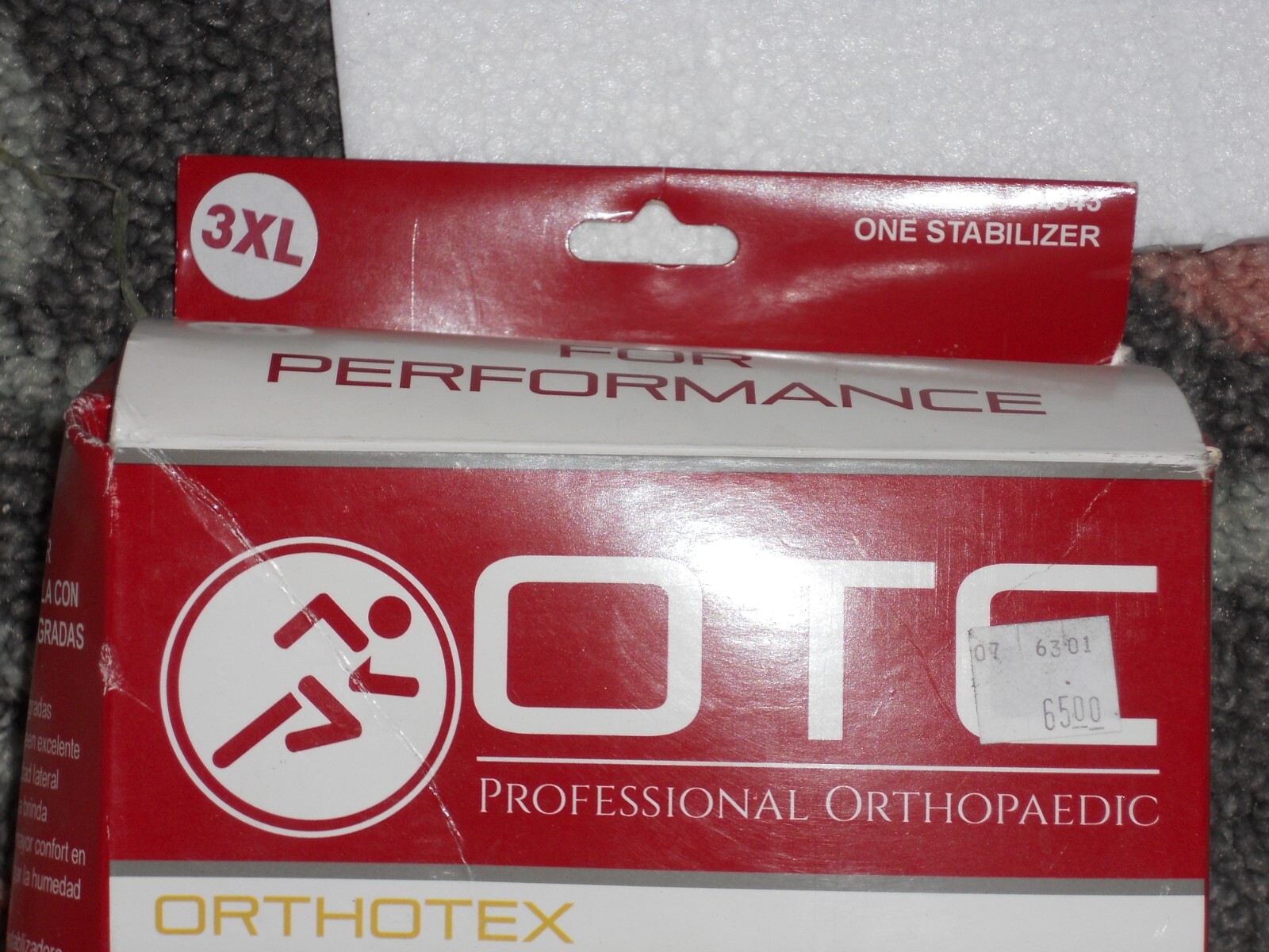 OTC Knee Stabilizer Wrap With Hinged Bars Black Neoprene Size 3XL NIB