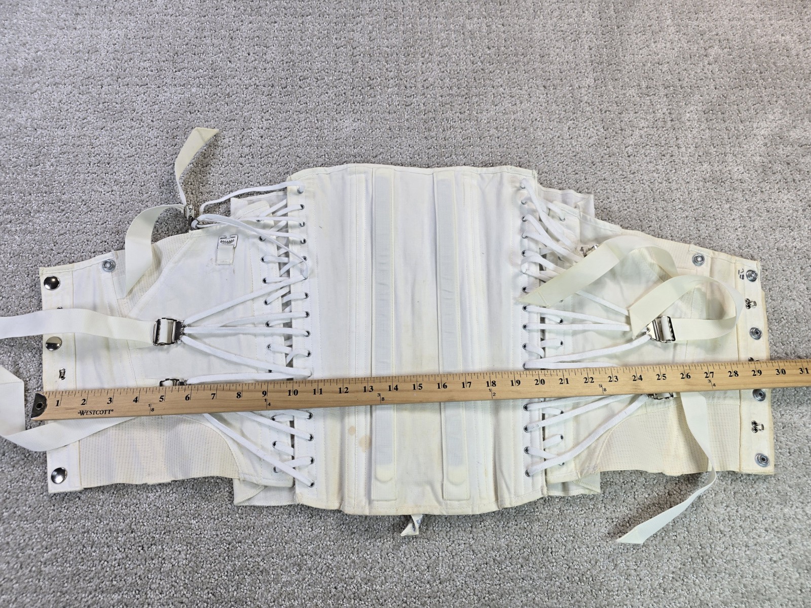 Vintage Freeman 36 Lumbosacral Ivory Orthotic Corset Brace Back Support READ