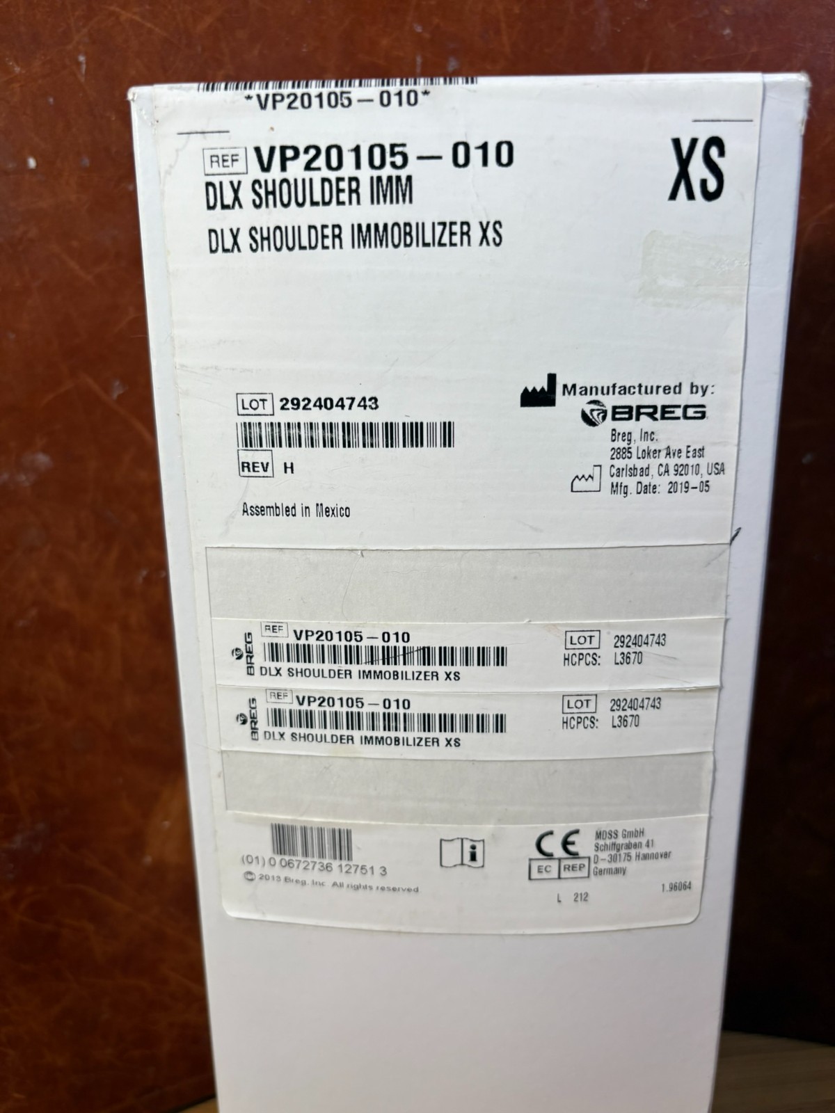 BREG Deluxe Shoulder Immobilizer XS VP20105-010
