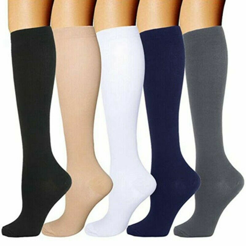 3 Pair Compression Calf Socks for Edema Diabetic Varicose Veins Medical Sport