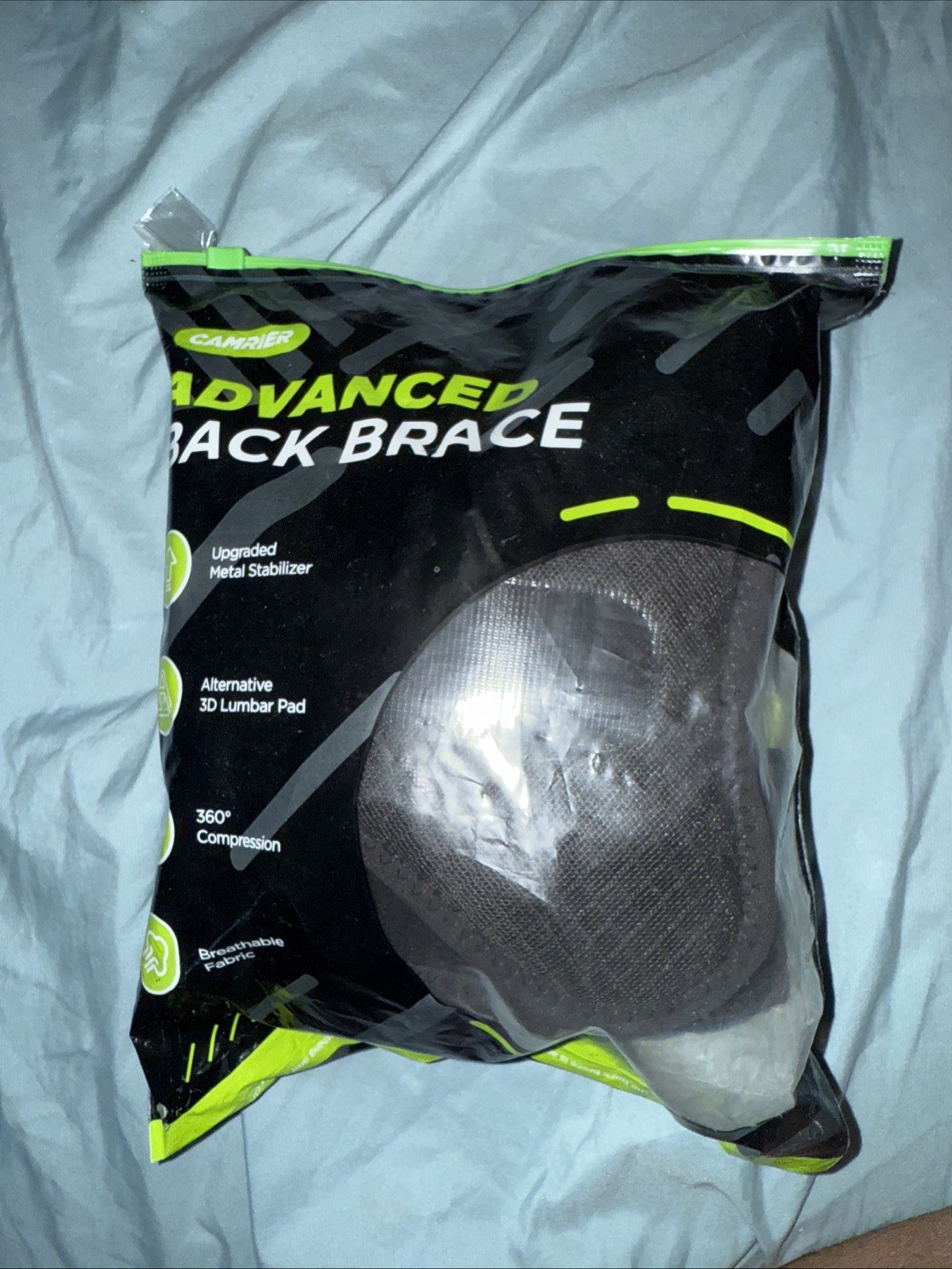 CAMRIER Advanced Back Brace 3D Lumbar Pad for Lower Back *SMALL* E7E
