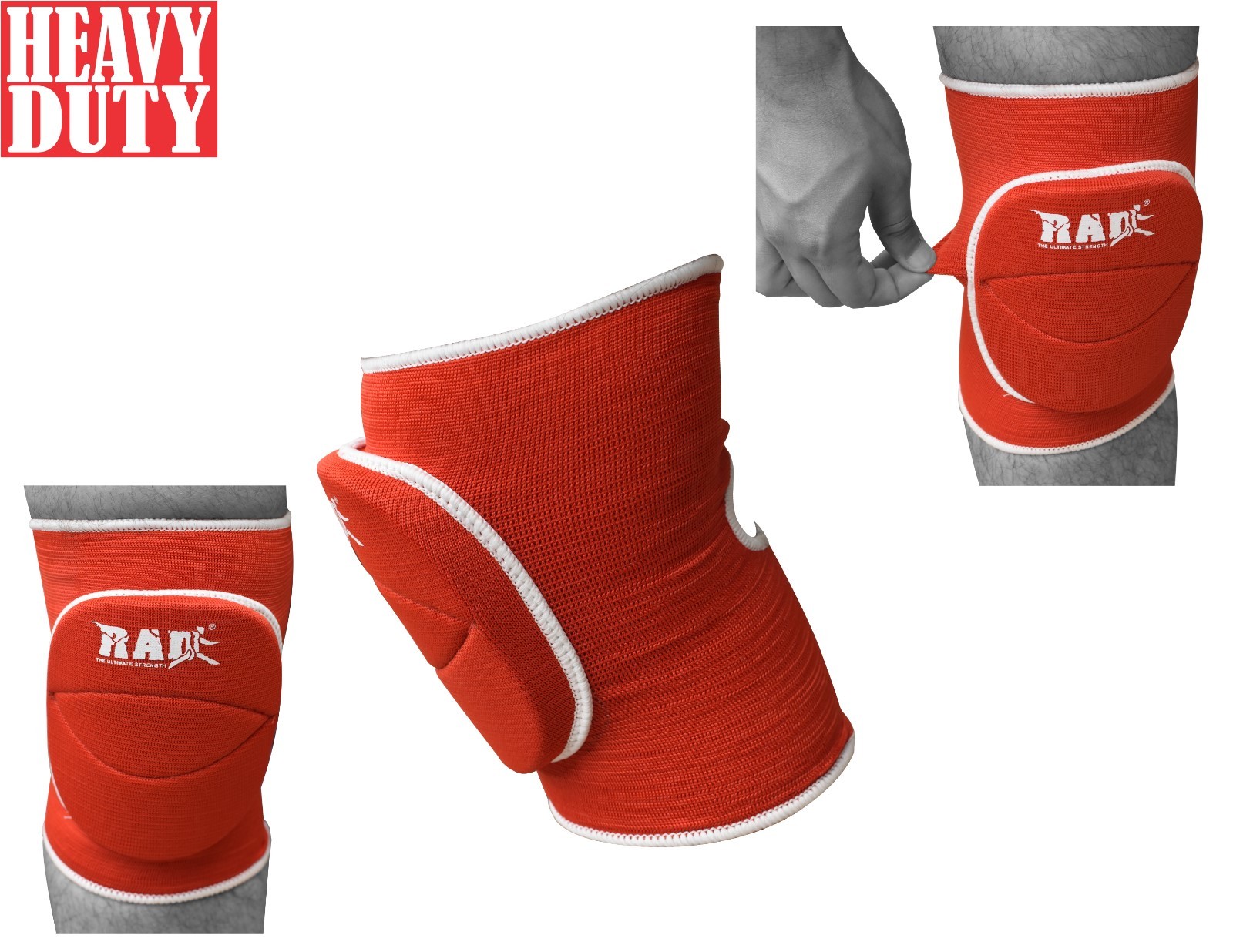 RAD One Pair PolyCotton Nonslip elastic Fiber Knee Pads Protector New