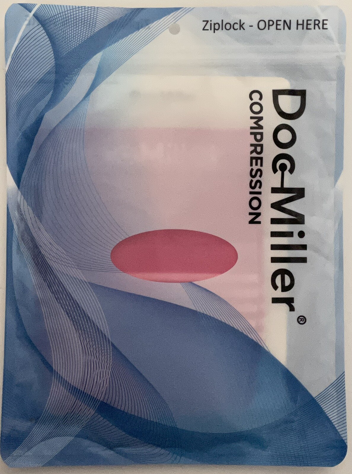Doc Miller Calf Compression Sleeve 1 Pair 20-30mmHg Pink/White Small BRAND NEW