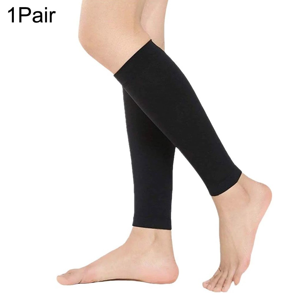 2x Unbranded Calf Compression Sleeves Leg Support Socks Shin Splint Varicose Vei