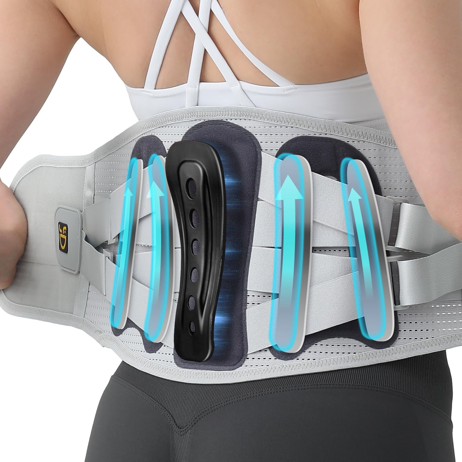 Soporte Lumbar BLACKYEW Tejido 3D Para Levantamiento Y Buena Postura