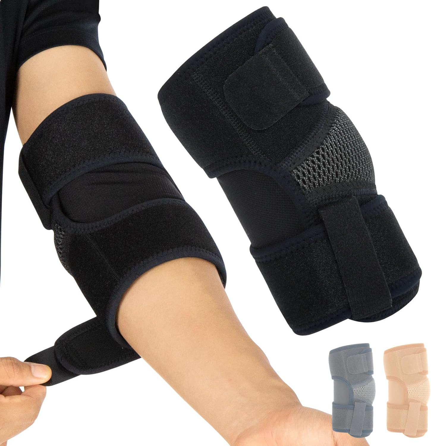 Elbow Brace – Tennis Compression Sleeve – Wrap for Golfers, Bursitis, Left or Ri