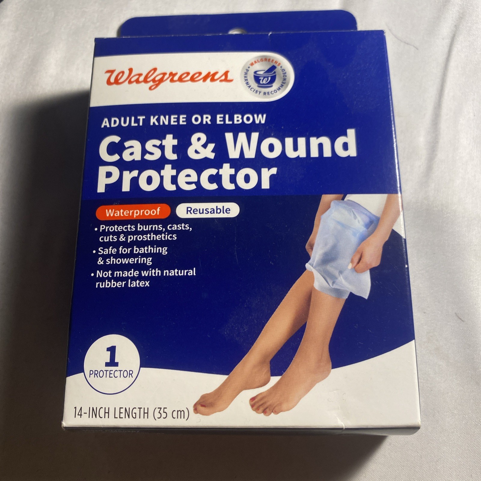 Walgreens Adult Knee Or Elbow Waterproof Reusable Cast and Wound Protector