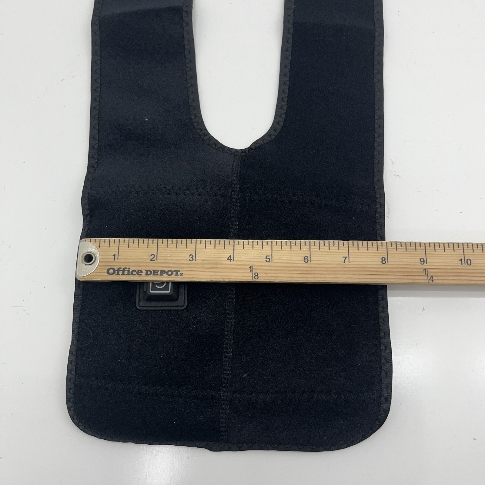 Black Hook & Eye Heating Pad Knee Brace Unisex Adult One Size NEW