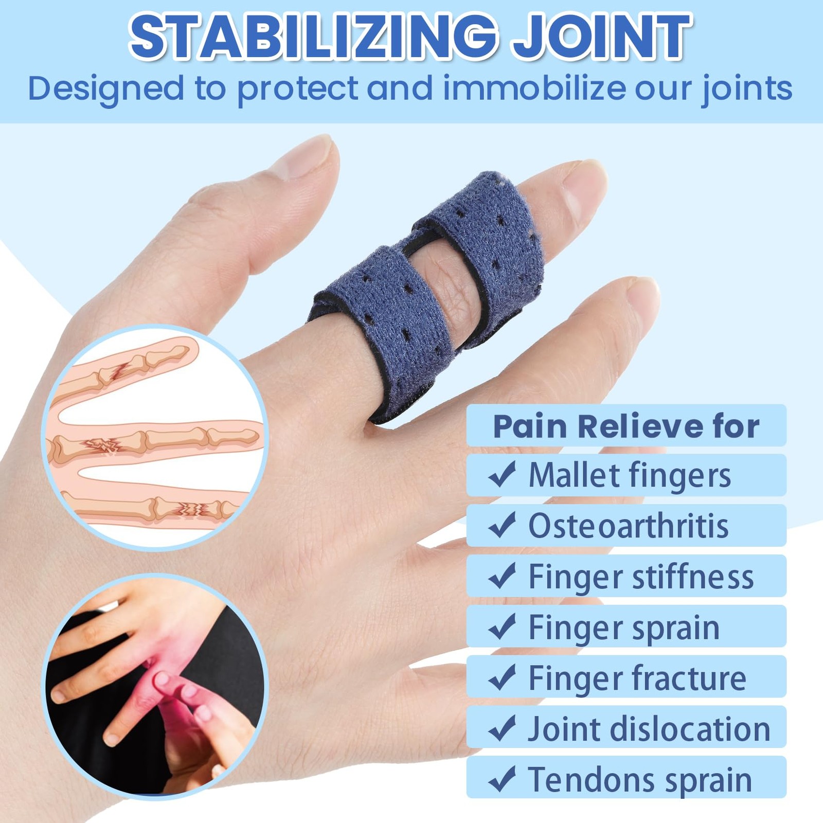 Trigger Thumb Splints, Finger Splint for Broken, Straightening, Arthritis