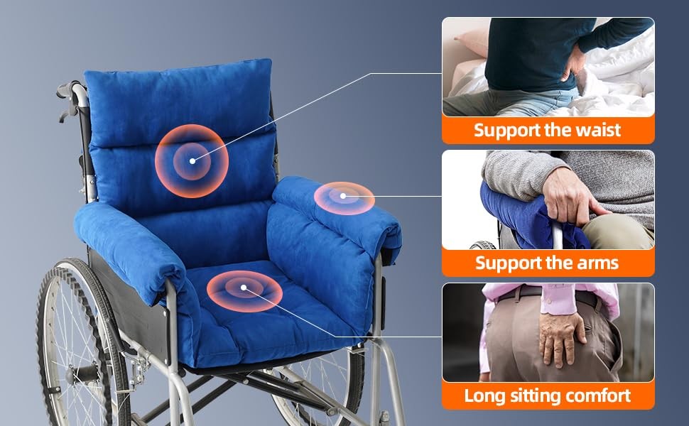 Trendcode Wheelchair Cushions，Pressure Pain Relief Accessories Medium, Blue