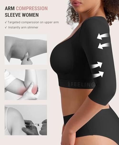 Arm Compression Sleeve Women Post Surgery Arm Shaper Bra | Front Closure