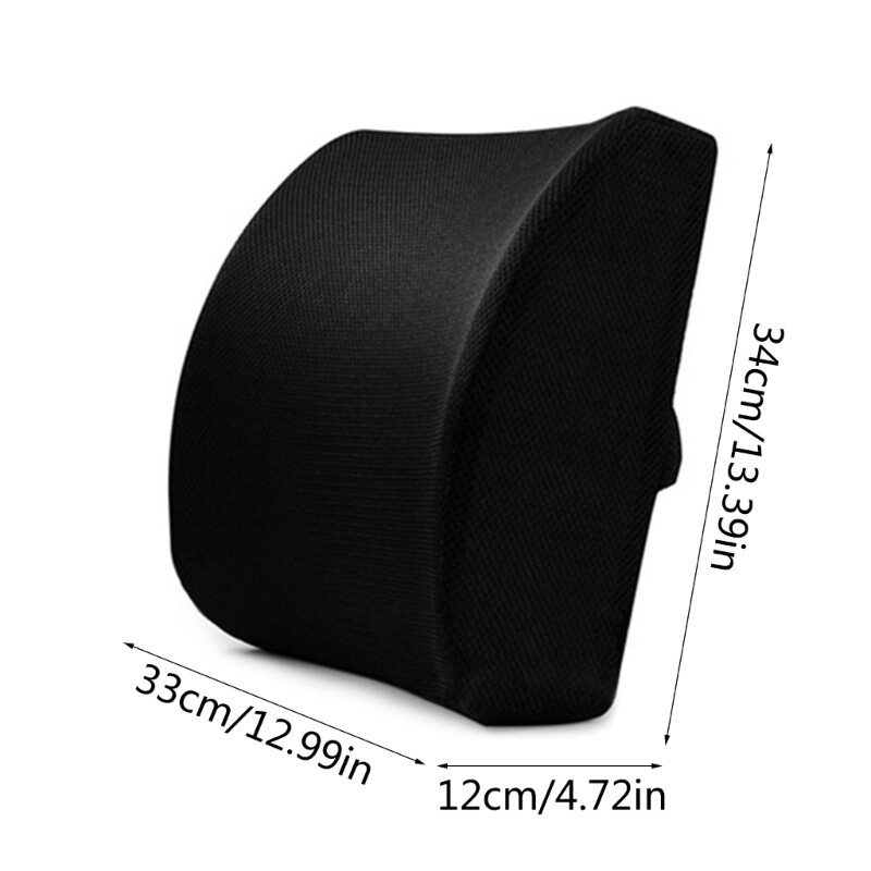 Lumbar Car Seat Back Support Cushion Memory Foam Waist Pillow Office Home Chair