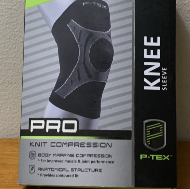 P-TEX **PRO KNIT COMPRESSION KNEE SLEEVE ** P-TEXK500* Size XL Black