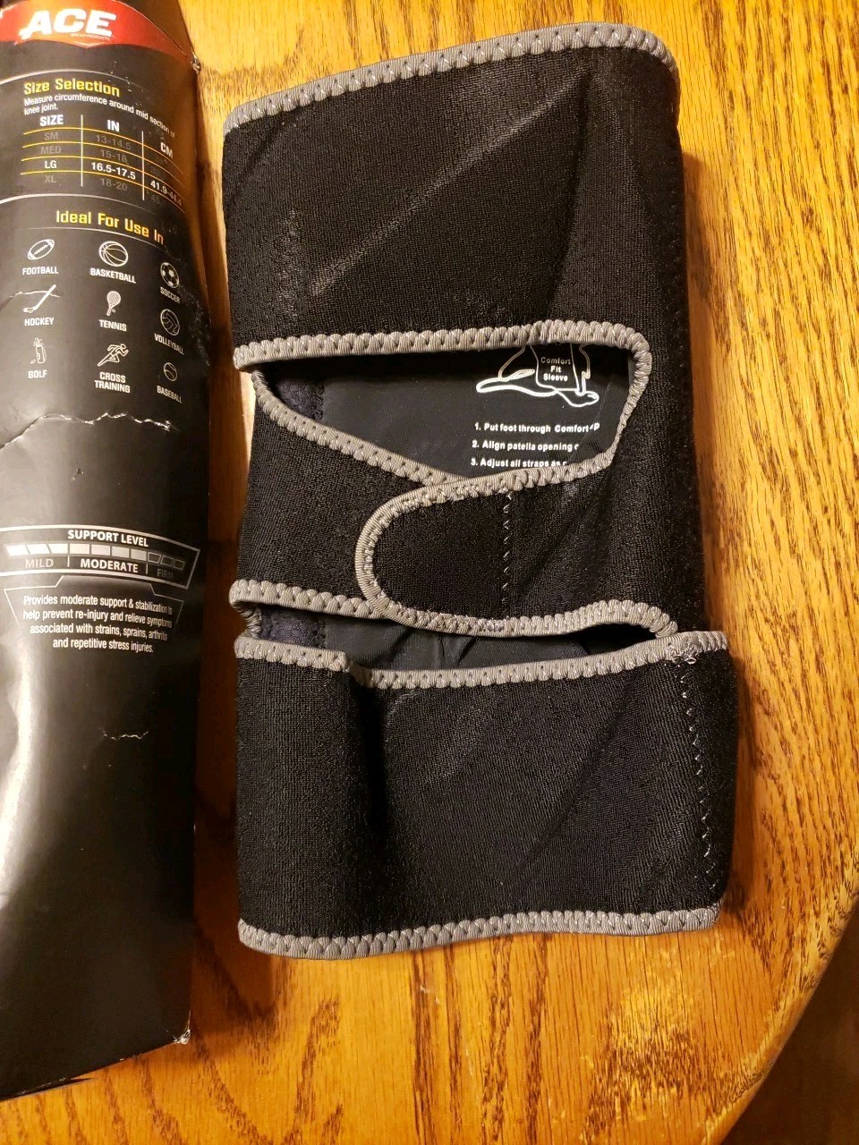 ACE ACTIVE SPORT KNEE STABILIZER 3M SIZE LARGE MODERATE SUPPORT ALL SPORTS