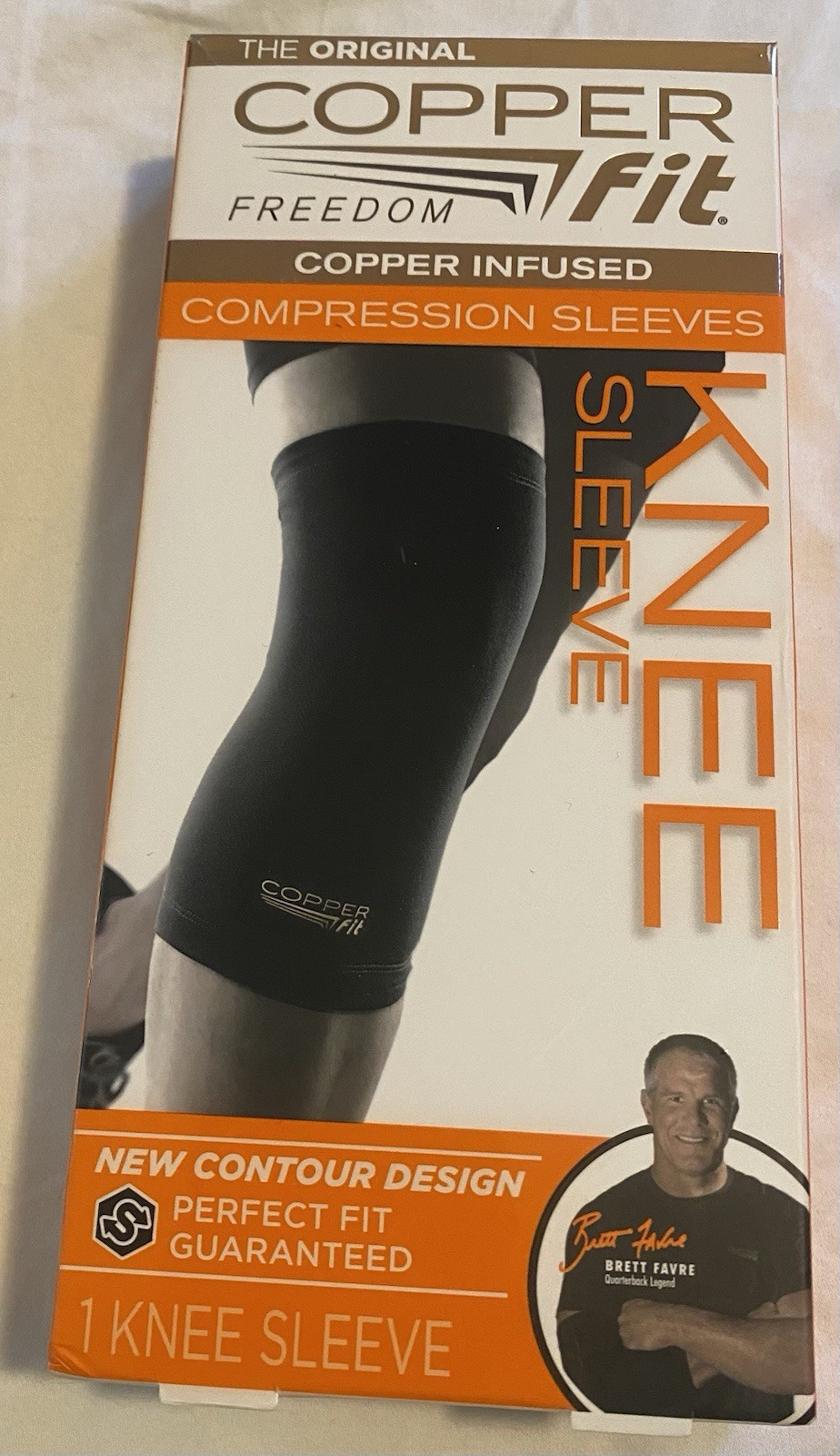 Copper Fit Freedom Copper Infused Compression Knee Sleeve – Size XL – Black